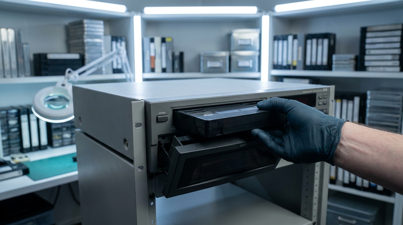A maintained deck in the lab, where every tape is captured in real time
